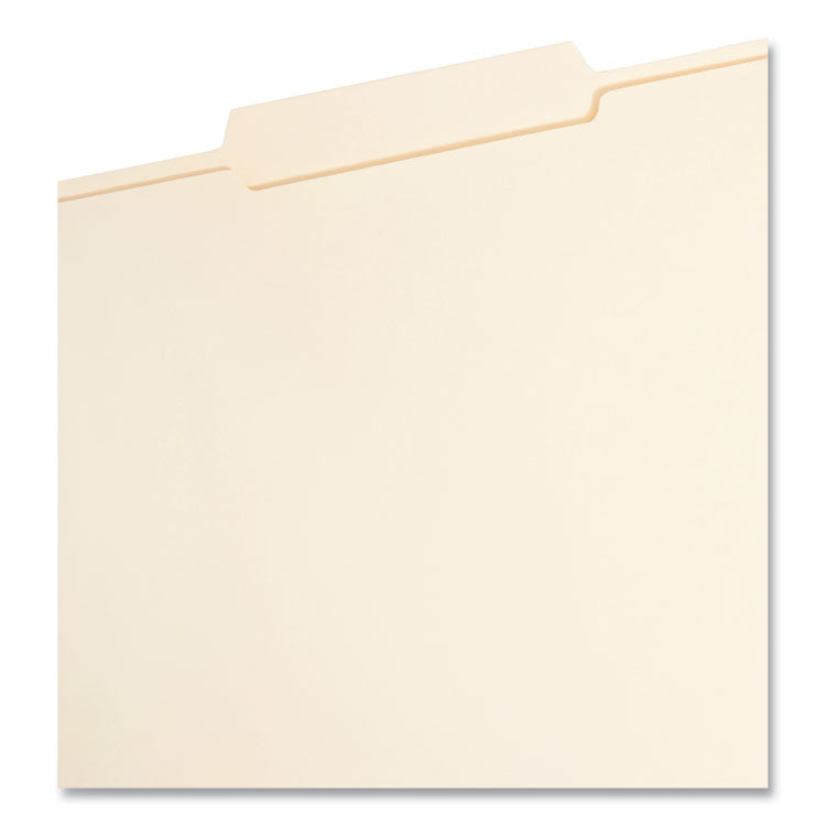 Top Tab Fastener Folders, Guide-Height 2/5-Cut Tabs, 0.75" Expansion, 2 Fasteners, Letter Size, 11-pt Manila, 50/Box