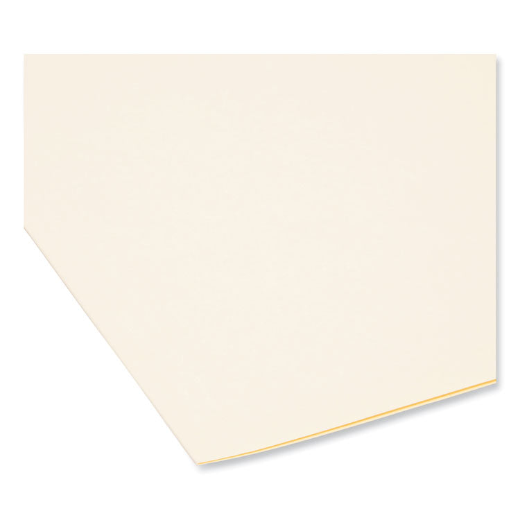 Interior File Folders, 1/3-Cut Tabs: Assorted, Legal Size, 0.75" Expansion, Manila, 100/Box