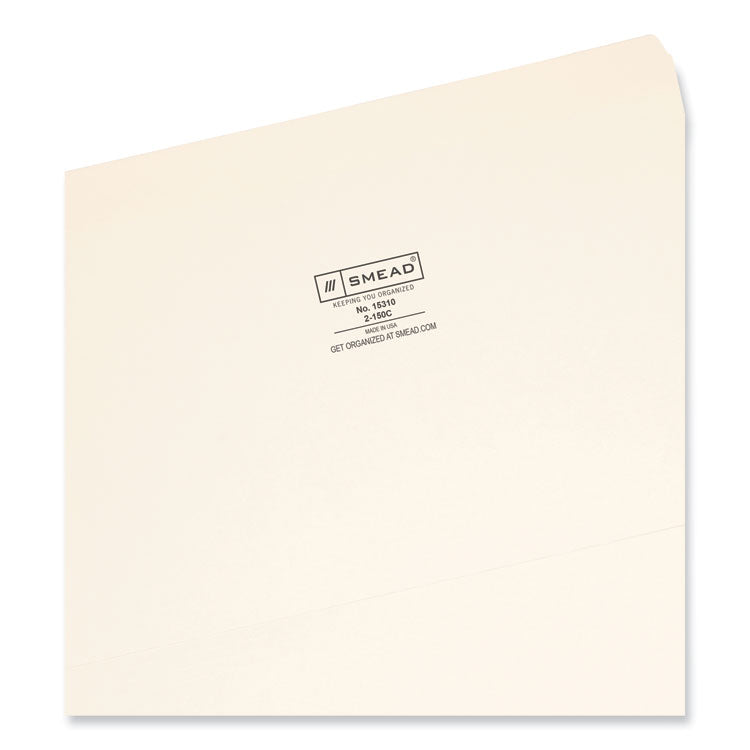 Reinforced Tab Manila File Folders, Straight Tabs, Legal Size, 0.75" Expansion, 11-pt Manila, 100/Box