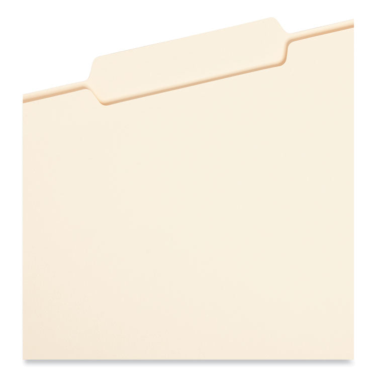 Manila File Folders, 1/3-Cut Tabs: Center Position, Legal Size, 0.75" Expansion, Manila, 100/Box