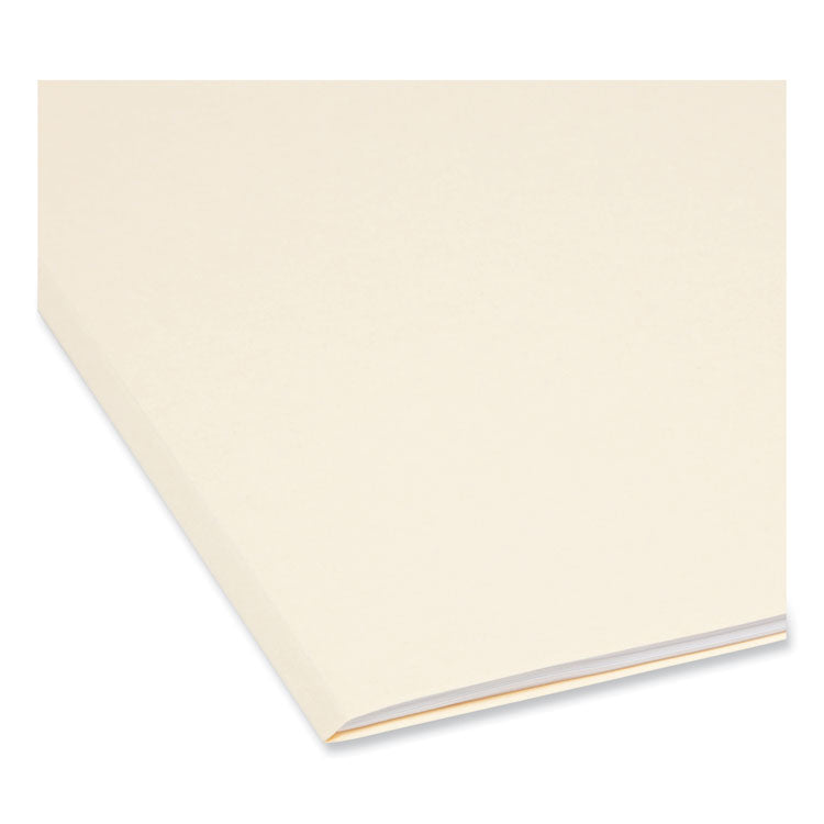 SuperTab Reinforced Guide Height Top Tab Folders, 1/3-Cut Tabs: Assorted, Legal Size, 0.75" Expansion, Manila, 100/Box
