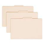 Four-Section Top Tab Classification Folders, 2" Expansion, 1 Divider, 4 Fasteners, Legal Size, Manila, 10/Box