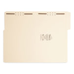 SuperTab Reinforced Guide Height Fastener Folders, 14-pt Manila, 0.75" Expansion, 2 Fasteners, Legal Size, Manila, 50/Box