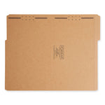 Top Tab Fastener Folders, 1/3-Cut Tabs: Assorted, 0.75" Expansion, 2 Fasteners, Legal Size, Kraft Exterior, 50/Box