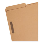 Top Tab Fastener Folders, 1/3-Cut Tabs: Assorted, 0.75" Expansion, 2 Fasteners, Legal Size, Kraft Exterior, 50/Box