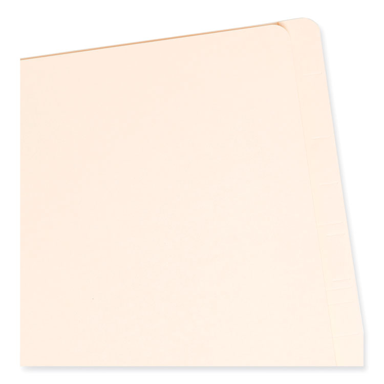 Manila End Tab Classification Folders, 2" Expansion, 1 Divider, 4 Fasteners, Letter Size, Manila Exterior, 10/Box