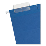 Colored Hanging File Folders with 1/5 Cut Tabs, Letter Size, 1/5-Cut Tabs, Navy, 25/Box