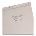 TUFF Hanging Folders with Easy Slide Tab, Letter Size, 1/3-Cut Tabs, Steel Gray, 18/Box