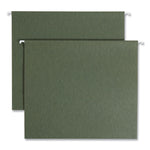 Box Bottom Hanging File Folders, 2" Capacity, Letter Size, Standard Green, 25/Box
