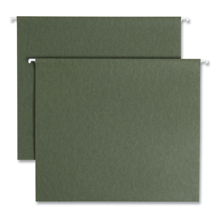 Box Bottom Hanging File Folders, 2" Capacity, Letter Size, Standard Green, 25/Box