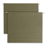 Box Bottom Hanging File Folders, 2" Capacity, Letter Size, Standard Green, 25/Box