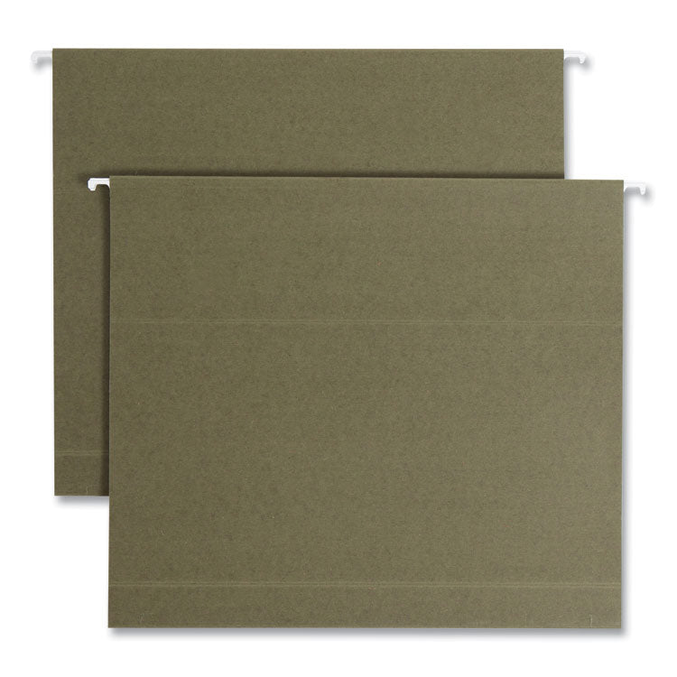 Box Bottom Hanging File Folders, 2" Capacity, Letter Size, Standard Green, 25/Box