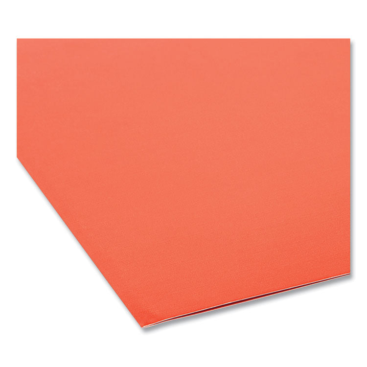 Organized Up Heavyweight Vertical File Folders, 1/2-Cut Tabs, Letter Size, Assorted: Fuchsia/orange/peridot Green, 6/pack