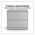 Lateral File, 2 Legal/Letter-Size File Drawers, Light Gray, 30" x 18.63" x 28"