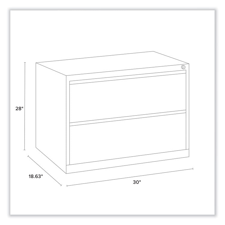 Lateral File, 2 Legal/Letter-Size File Drawers, Putty, 30" x 18.63" x 28"
