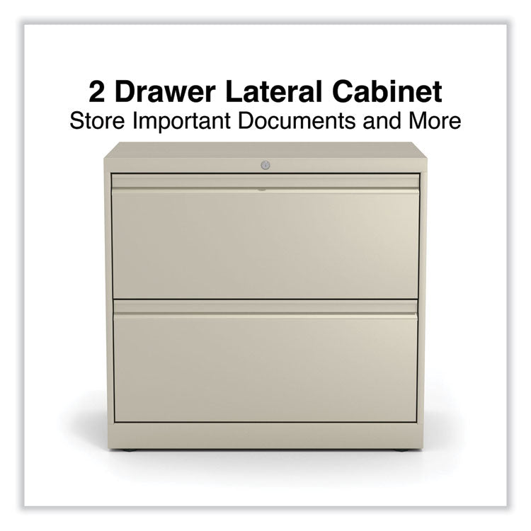 Lateral File, 2 Legal/Letter-Size File Drawers, Putty, 30" x 18.63" x 28"