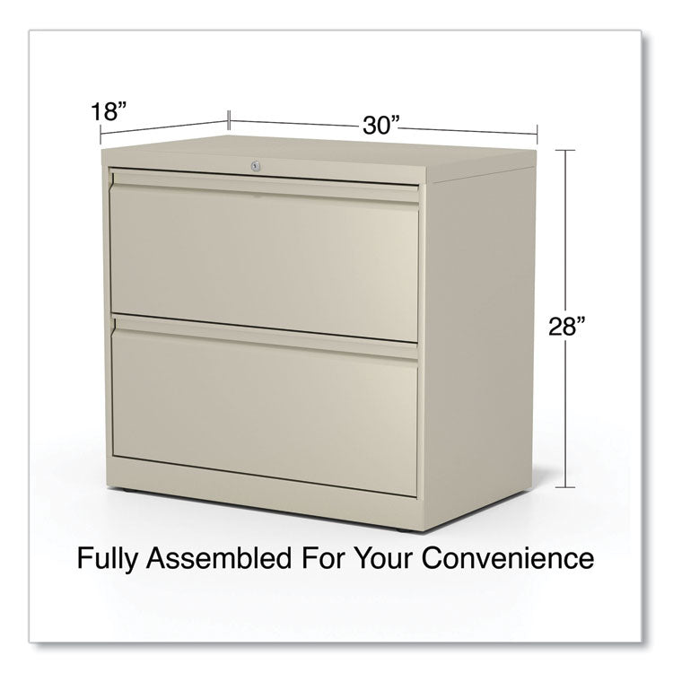 Lateral File, 2 Legal/Letter-Size File Drawers, Putty, 30" x 18.63" x 28"