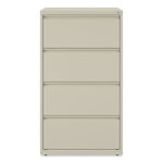 Lateral File, 4 Legal/Letter-Size File Drawers, Putty, 30" x 18.63" x 52.5"