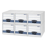 Stor/drawer Steel Plus Extra Space-Savings Storage Drawers, Letter Files, 14" X 25.5" X 11.5", White/blue, 6/carton