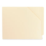 End Tab Jackets With Reinforced Tabs, Straight Tab, Letter Size, 11-Pt Manila, 100/box