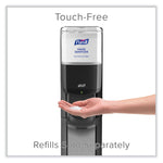 Messenger Es6 Graphite Panel Floor Stand With Dispenser, 1,200 Ml, 16.75 X 6 X 40, Graphite/silver