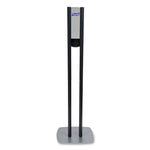 Es8 Hand Sanitizer Floor Stand With Dispenser, 1,200 Ml, 13.5 X 5 X 28.5, Graphite/silver