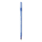 PrevaGuard Round Stic Ballpoint Pen, Stick, Medium 1 mm, Blue Ink, Translucent Blue Barrel, 60/Pack
