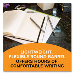 Round Stic Xtra Life Ballpoint Pen, Stick, Medium 1 mm, Black Ink, Translucent Black Barrel, 144/Pack