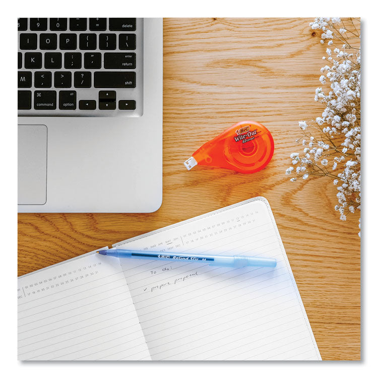 Round Stic Xtra Life Ballpoint Pen, Stick, Medium 1 mm, Blue Ink, Translucent Blue Barrel, 144/Pack