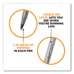 Round Stic Xtra Life Ballpoint Pen, Stick, Medium 1 mm, Black Ink, Translucent Black Barrel, 500/Pack