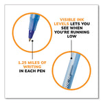 Round Stic Xtra Life Ballpoint Pen, Stick, Medium 1 mm, Blue Ink, Translucent Blue Barrel, 500/Pack