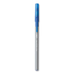 Round Stic Grip Xtra Comfort Ballpoint Pen, Stick, Medium 1 mm, Blue Ink, Gray/Blue Barrel, 144/Pack