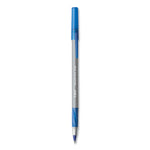 Round Stic Grip Xtra Comfort Ballpoint Pen, Stick, Medium 1 mm, Blue Ink, Gray/Blue Barrel, 144/Pack