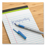 Round Stic Grip Xtra Comfort Ballpoint Pen, Stick, Medium 1 mm, Blue Ink, Gray/Blue Barrel, 144/Pack