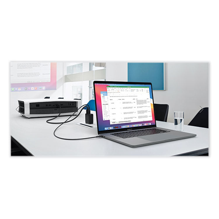 Connect 46.5W Multi-Port Power Hub for USB-C Laptop or Nintendo Switch, 3 Ports, Black