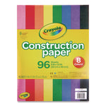 Construction Paper, 9 x 12, Assorted Colors, 96 Sheets/Pack