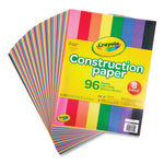 Construction Paper, 9 x 12, Assorted Colors, 96 Sheets/Pack