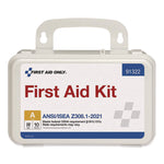 ANSI 2021 First Aid Kit for 10 People, 76 Pieces, Plastic Case