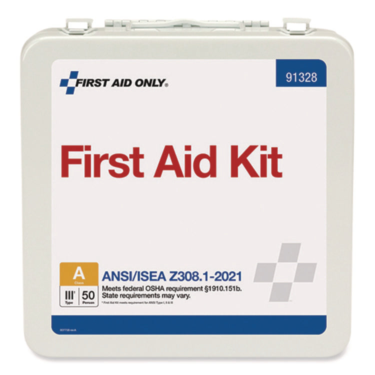 ANSI 2021 Type III First Aid Kit for 50 People, 184 Pieces, Metal Case