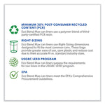 Eco Blend Max Can Liners, 33 gal, 0.8 mil, 33" x 39", Black, 25 Bags/Roll, 8 Rolls/Carton