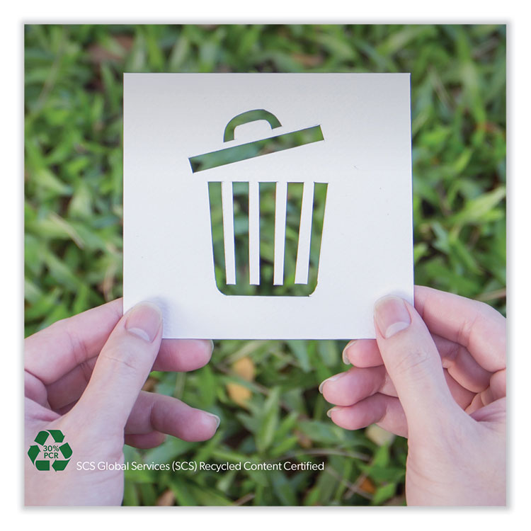 Eco Blend Max Can Liners, 60 gal, 0.8 mil, 38" x 58", Blue, 20 Bags/Roll, 5 Rolls/Carton