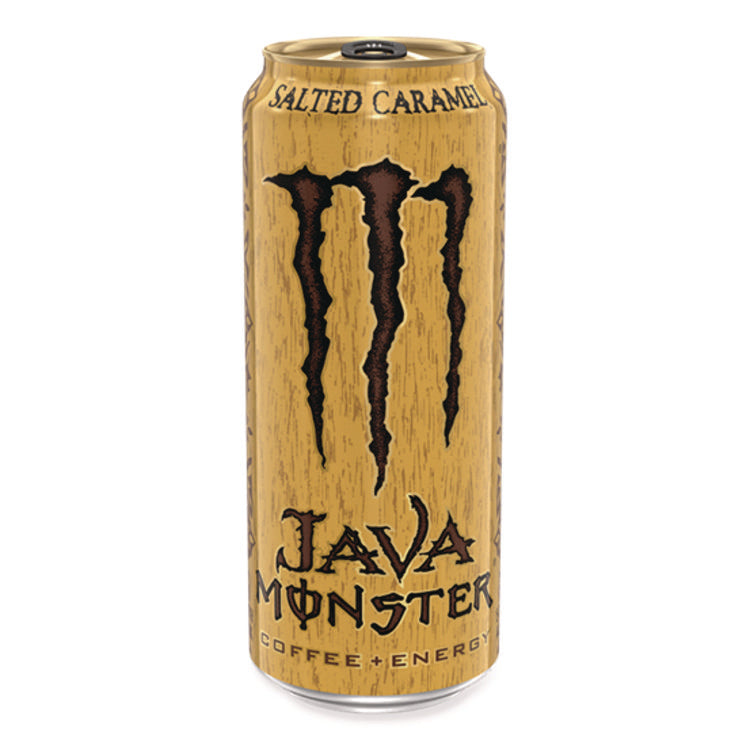 Java Monster Cold Brew Coffee, Salted Caramel, 15 oz Can, 12/Pack