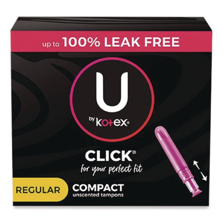 U by Kotex Click Compact Tampons, Super, 32/Pack