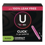 U by Kotex Click Compact Tampons, Regular, 32/Pack