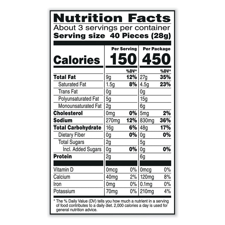 Puff'd Crackers, White Cheddar, 3 oz Bag, 6/Carton