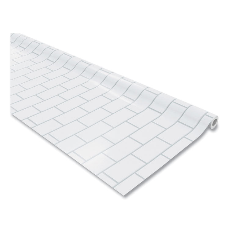 Fadeless Paper Roll, 50 lb Bond Weight, 48 x 50 ft, White Subway Tile