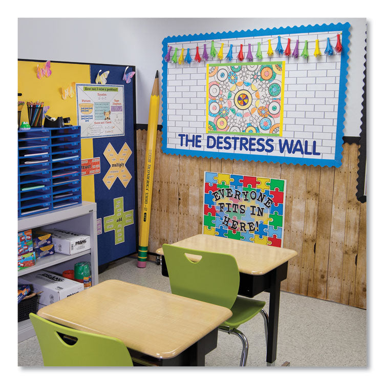 Fadeless Paper Roll, 50 lb Bond Weight, 48 x 50 ft, White Subway Tile