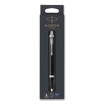 IM Ballpoint Pen, Retractable, Medium 0.7 mm, Blue Ink, Black/Chrome Barrel