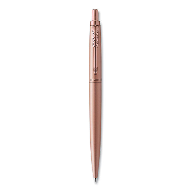 Jotter XL Ballpoint Pen, Retractable, Medium Point, Blue Ink, Rose Gold Barrel