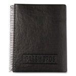 Executive Format Password Log Book, User-Name/Password Format, Black Cover, (72) 10 x 7.6 Sheets